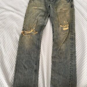 Distressed Blue Jeans for Men